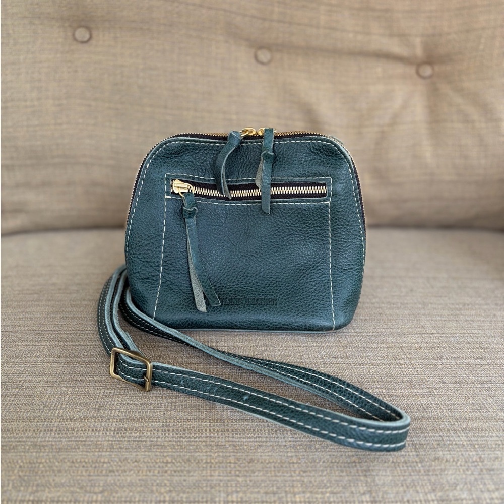 Portland Leather Teal Crossbody Bag